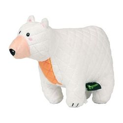 Plush Polar Bear Dog Toy, Small, White