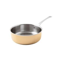 Paderno 15608-24 9 1/2" Aluminum/Copper/Stainless Steel Saute Pan w/ Loop Handle