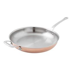 Paderno 15614-32 12 5/8" Aluminum/Copper/Stainless Steel Frying Pan w/ Loop Handle