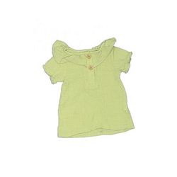 Rabbit Bear Short Sleeve Top Green Ruffles Tops - Size 6-9 Month