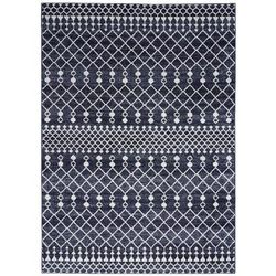 Nourison Palermo 4' x 6' Navy and Grey Distressed Bohemian Area Rug - Nourison PMR03