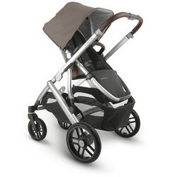 UPPAbaby Vista V2 Single-to-Double Stroller - Theo (Dark Taupe / Silver / Chestnut Leather)