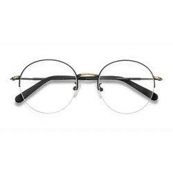 Unisex s round Black Bronze Metal Prescription eyeglasses - Eyebuydirect s Albee