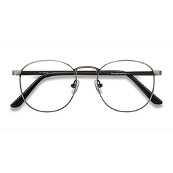 Unisex s round Gunmetal Metal Prescription eyeglasses - Eyebuydirect s St Michel