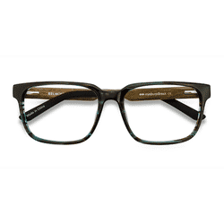 Unisex s rectangle Coffee Acetate Prescription eyeglasses - Eyebuydirect s Belmont