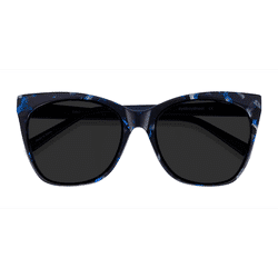 Female s horn Blue Floral Acetate Prescription sunglasses - Eyebuydirect s Vamp
