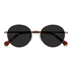 Unisex s round Bronze Acetate, Metal Prescription sunglasses - Eyebuydirect s Grasp