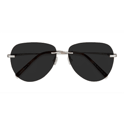 Male s aviator Matte Silver Metal Prescription sunglasses - Eyebuydirect s Martin