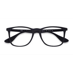 Unisex s rectangle Black Plastic Prescription eyeglasses - Eyebuydirect s Ray-Ban RB7074