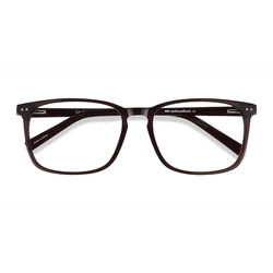 Male s rectangle Clear Brown Acetate Prescription eyeglasses - Eyebuydirect s California
