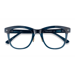 Female s square Clear Blue Acetate Prescription eyeglasses - Eyebuydirect s Coqueline