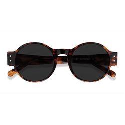 Female s round Brown Tortoise Acetate Prescription sunglasses - Eyebuydirect s Chantal