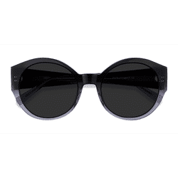 Unisex s round Clear Black Clear Acetate Prescription sunglasses - Eyebuydirect s Trice