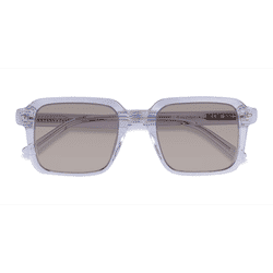 Unisex s square Clear Crystal Acetate Prescription sunglasses - Eyebuydirect s Nat