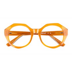 Unisex s geometric Milky Orange Acetate,Eco Friendly Prescription eyeglasses - Eyebuydirect s Gerania