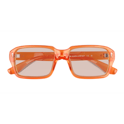 Male s square Crystal Orange Plastic Prescription sunglasses - Eyebuydirect s Sync