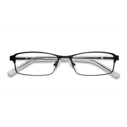 Unisex s rectangle Black Metal Prescription eyeglasses - Eyebuydirect s Olsen