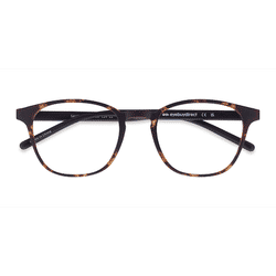Unisex s square Swirled Amber Plastic Prescription eyeglasses - Eyebuydirect s Saunter
