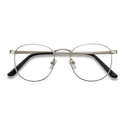 Unisex s round Silver Metal Prescription eyeglasses - Eyebuydirect s St Michel