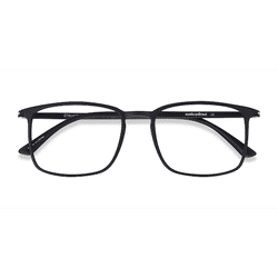Unisex s rectangle Black Plastic Prescription eyeglasses - Eyebuydirect s Structure