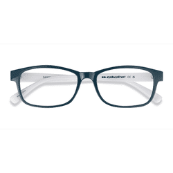 Unisex s rectangle Green Plastic Prescription eyeglasses - Eyebuydirect s Danny