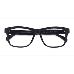 Unisex s rectangle Matte Black Plastic Prescription eyeglasses - Eyebuydirect s Gamble