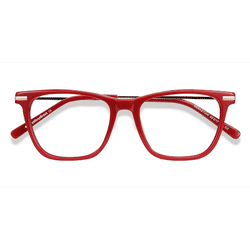 Female s square Burgundy Acetate, Metal Prescription eyeglasses - Eyebuydirect s Sebastian