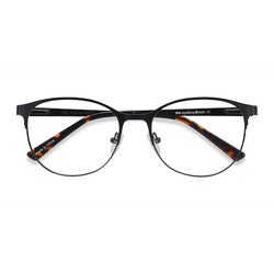 Female s round Black Metal Prescription eyeglasses - Eyebuydirect s Kali