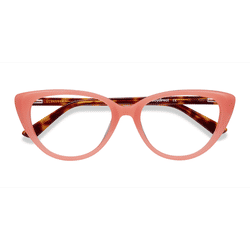 Female s horn Coral & Tortoise Acetate Prescription eyeglasses - Eyebuydirect s Anastasia