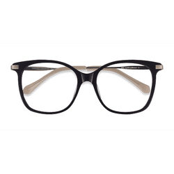 Female s square Black Gold Acetate,Metal Prescription eyeglasses - Eyebuydirect s Celestial