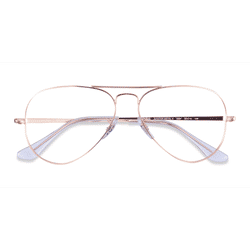 Unisex s aviator Rose Gold Metal Prescription eyeglasses - Eyebuydirect s Ray-Ban Aviator Metal II