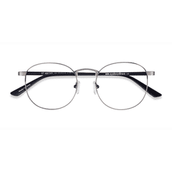 Unisex s round Gunmetal Metal Prescription eyeglasses - Eyebuydirect s St Michel