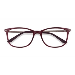 Female s rectangle Purple Plastic, Metal Prescription eyeglasses - Eyebuydirect s Clarity