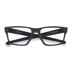 Male s rectangle Satin Black Plastic Prescription eyeglasses - Eyebuydirect s Oakley Litebeam