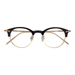 Unisex s browline Black Acetate, Metal Prescription eyeglasses - Eyebuydirect s Irvin