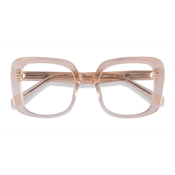 Female s square Clear Yellow Acetate Prescription eyeglasses - Eyebuydirect s Calista