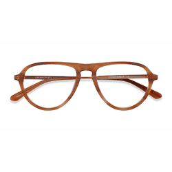 Male s aviator Brown Striped Matte Gold Acetate,Metal Prescription eyeglasses - Eyebuydirect s Stratosphere