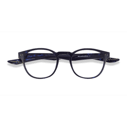 Unisex s round Blue Tortoise Plastic Prescription eyeglasses - Eyebuydirect s Trinity