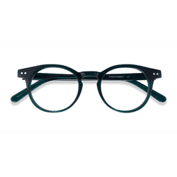 Female s round Teal Acetate Prescription eyeglasses - Eyebuydirect s Luminary