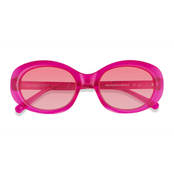 Female s oval Crystal Fuchsia Pink Acetate Prescription sunglasses - Eyebuydirect s Dolly