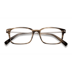 Unisex s rectangle Brown/Striped Acetate, Metal Prescription eyeglasses - Eyebuydirect s Dreamer