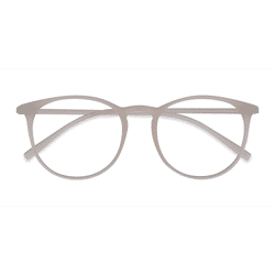 Unisex s round Matte Clear Plastic Prescription eyeglasses - Eyebuydirect s Dialogue