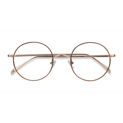 Unisex s round Brown Metal Prescription eyeglasses - Eyebuydirect s Synapse