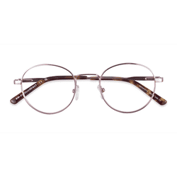Unisex s round Rose Gold Metal Prescription eyeglasses - Eyebuydirect s Memento