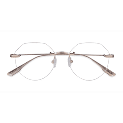 Unisex s geometric Gold Metal Prescription eyeglasses - Eyebuydirect s Sahar