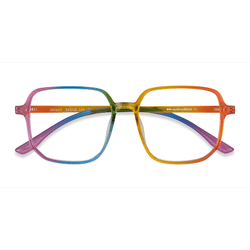 Unisex s square Rainbow Plastic Prescription eyeglasses - Eyebuydirect s Bright