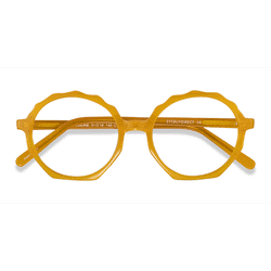 Female s geometric Clear Yellow Acetate Prescription eyeglasses - Eyebuydirect s Anemone