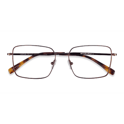 Male s rectangle Coffee Titanium Prescription eyeglasses - Eyebuydirect s Caspian