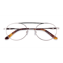 Unisex s aviator Light Gold Metal Prescription eyeglasses - Eyebuydirect s Contour