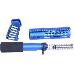 Guntec USA AR-15 Pistol Furniture Set Anodized Blue AR-PISTOL-SET-MLK-BLUE
